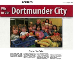 2010.10.02 - Stadt-Anzeiger - Obst auf den Teller - GesErn - Dortmund - PKDo Filips