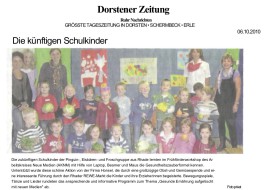 2010.10.06 - Dorstener Zeitung - Die künftigen Schulkinder - GesErn - Rhade - PKDo Honsel