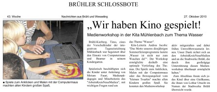 2010.10.27 - Brühler Schlossbote - Wir haben Kino gespielt - Wasser - Brühl - Stadtwerke Brühl