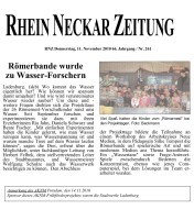 2010.11.11 - Rhein-Neckar-Zeitung - Römerbande wurde zu Wasserforschern - Wasser - Ladenburg - Stadtwerke Ladenburg