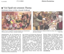 2010.11.17 - Olbrück Rundschau - Viel Spaß mit ernstem Thema - GesErn - Niederzissen - PKW Schröder