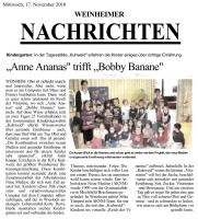 2010.11.17 - Weinheimer Nachrichten - Anne Ananas trifft Bobby Banane - GesErn - Weinheim - RSW