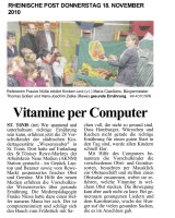 2010.11.18 - Rheinische Post - Vitamine per Computer - GesErn - Tönisvorst - PKW Zielke