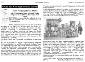 2010.11.26 - Amtsblatt Elsenztal - AKNM-Medienworkshop Gesunde Ernährung - GesErn - Elsenztal - RSW