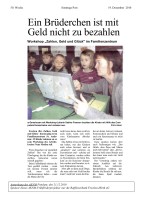2010.12.18 - Sonntags-Post - Ein Brüderchen ist mit Geld nicht zu bezahlen - ZaGuG - Frechen - RB Frechen-Hürth