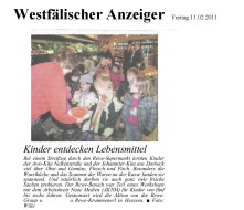 2011.02.11 - Westfälischer-Anzeiger - Kinder entdecken Lebensmittel - GesErn - Hamm - PKDo Krummenerl