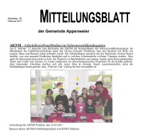 2011.02.19 - Mitteilungsblatt Appenweier - AKNM im Schwarzwaldkindergarten - GesErn - Appenweier - RSW