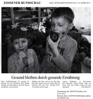 2011.03.05 - Zossener Rundschau - Gesund bleiben durch Gesunde Ernährung - GesErn - Trebbin - RO