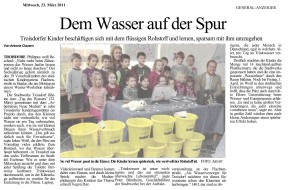 2011.03.23 - General-Anzeiger - Dem Wasser auf der Spur - Wasser - Troisdorf - Stadtwerke Troisdorf