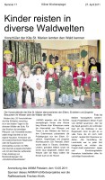 2011.04.27 - Kölner Wochenspiegel - Kinder reisten in diverse Waldwelten - WaWe - Köln - RB Frechen-Hürth