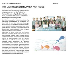 2011.05.00 - inTro-Stadtwerke Magazin - Mit dem Wassertropfen auf Reise - Wasser - Troisdorf - Stadtwerke Troisdorf