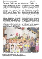 2011.06.09 - Gernsbacher Stadtanzeiger - Gesunde Ernährung neu aufgetischt Workshop - GesErn - Gernsbach - RSW