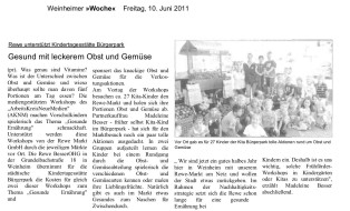 2011.06.10 - Weinheimer Woche - Gesund mit leckerem Obst und Gemüse - GesErn - Weinheim - RSW