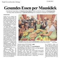 2011.06.11 - Neuss-Grevenbroicher Zeitung - Gesundes Essen per Mausklick - GesErn - Korschenbroich-Glehn - RW