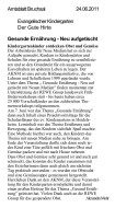 2011.06.24 - Amtsblatt Bruchsal - Gesunde Ernährung-Neu aufgetischt - GesErn - Bruchsal - RSW
