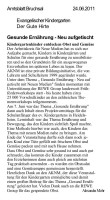 2011.06.24 - Amtsblatt Bruchsal - Gesunde Ernährung-Neu aufgetischt - GesErn - Bruchsal - RSW