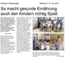 2011.07.13 - Kaarster Stadtspiegel - So macht gesunde Ernährung auch den Kindern richtig Spaß - GesErn - Kaarst - PKW Röttcher