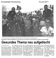 2011.07.16 - Ennepetaler Rundschau - Gesundes Thema neu aufgetischt - GesErn - Ennepetal - RW