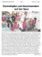 2011.08.12 - Ladenburger Zeitung - Dummköpfen und Verschwendern auf der Spur - Wasser - Ladenburg - Stadtwerke Ladenburg