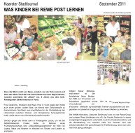 2011.09.00 - Kaarster Stadtjournal - Was Kinder bei REWE Post lernen - GesErn - Kaarst - PKW Dederichs