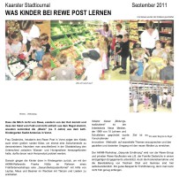 2011.09.00 - Kaarster Stadtjournal - Was Kinder bei REWE Post lernen - GesErn - Kaarst - PKW Dederichs