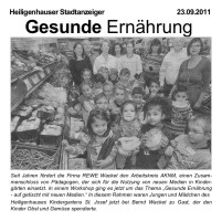 2011.09.23 - Heiligenhauser Stadtanzeiger - Gesunde Ernährung - GesErn - Heiligenhaus - PKDo Wacket