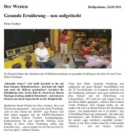 2011.09.26 - Der Westen - Gesunde Ernährung neu aufgetischt - GesErn - Heiligenhaus - PKDo Wacket