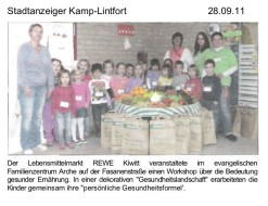 2011.09.28 - Stadtanzeiger Kamp-Lintfort - Der Lebensmittelmarkt REWE-Kiwitt - GesErn - Kamp-Lintfort - PKW Kiwitt