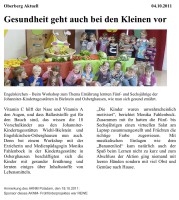 2011.10.04 - Oberberg Aktuell - Gesundheit geht auch bei den Kleinen vor - GesErn - Engelskirchen - RW
