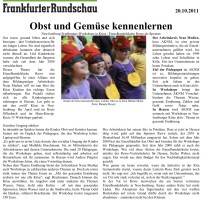 2011.10.20 - Frankfurter Rundschau - Obst und Gemüse kennenlernen - GesErn - Neu-Isenburg - RM