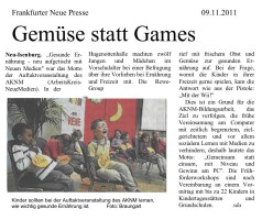 2011.11.09 - Frankfurter Neue Presse - Gemüse statt Games - GesErn - Neu-Isenburg - RM