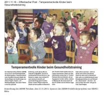 2011.11.18 - Offenbacher Post - Temperamentvolle Kinder beim Gesundheitstrainig - GesErn - Rodgau - RM