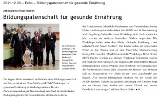 2011.12.00 - Echo - Bildungspatenschaft für gesunde Ernährung - GesErn - Neu-Isenburg - RM