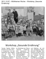 2011.12.07 - Mühlheimer Woche - Workshop Gesunde Ernährung - GesErn - Mülheim - PKDo Scholand