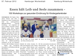 2012.02.07 - Hamburger Wochenblatt - Essen hält Leib und Seele zusammen - GesErn - Hamburg-Winterhude - RN