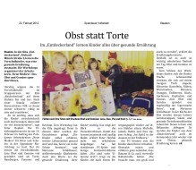 2012.02.22 - Spandauer Volksblatt - Obst statt Torte - GesErn - Berlin-Spandau-Staaken - RO