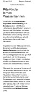 2012.04.02 - Kölnische Rundschau - Kita Kinder lernen Wasser kennen - Wasser - Bergisch Gladbach - BELKAW