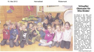 2012.05.10 - Heimatblatt - Virtueller Obstsalat für Kita Kinder - GesErn - Rödermark - RM