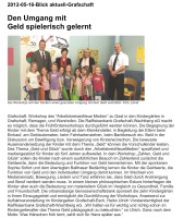 2012.05.16 - Blick aktuell - Den Umgang mit Geld spielerisch gelernt - Grafschaft - ZaGuG - RB Wachtberg