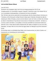 2012.07.05 - evd-News - evd vermittelt Wasser Wissen - Wasser - Dormagen-Hackenbroich - EVD