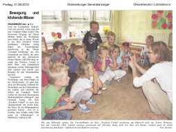 2012.08.31 - Oranienburger Generalanzeiger - Bewegung und klickende Mäuse - GesErn - Oranienburg - RO