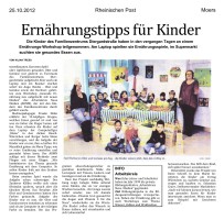 2012.10.25 - Rheinische Post - Ernährungstipps für Kinder - GesErn - Moers - PKDo Schroff