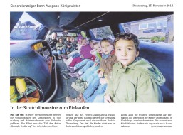 2012.11.15 - Generalanzeiger Bonn - In der Stretchlimousine zum Einkauf - GesErn - Bonn - PKW Bock