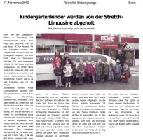 2012.11.17 - Rückblick Siebengebirge - Kindergartenkinder werden von der Stretch-Limousine abgeholt - GesErn - Bonn - PKW Bock