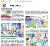 2012.12.06 - Wochenzeitung Waldbreitbach - Gesund aufgetischt - GesErn - Waldbreitbach - PKW Schenkelberg