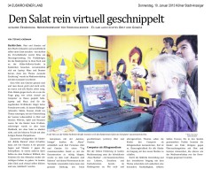 2013.01.10 - Kölner Stadt-Anzeiger - Den Salat rein virtuell geschnippelt - GesErn - Euskirchen - R