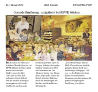 2013.02.06 - StadtSpiegel - Gesunde Ernährung aufgetischt bei REWE Stücken - GesErn - Schwalmtal-Amern - RPKW Stücken