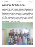 2013.04.17 - Extra-Blatt - Workshop für KiTa-Kinder - ZaGuG - Weegen - VR-Bank Rhein-Sieg