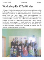 2013.04.17 - Extra-Blatt - Workshop für KiTa-Kinder - ZaGuG - Weegen - VR-Bank Rhein-Sieg