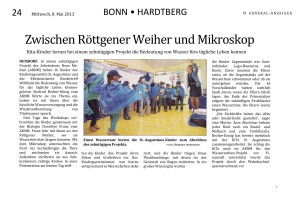 2013.05.08 - General-Anzeiger - Zwischen Roettgener Weiher und Mikroskop - Wasser - Duisdorf - WTV